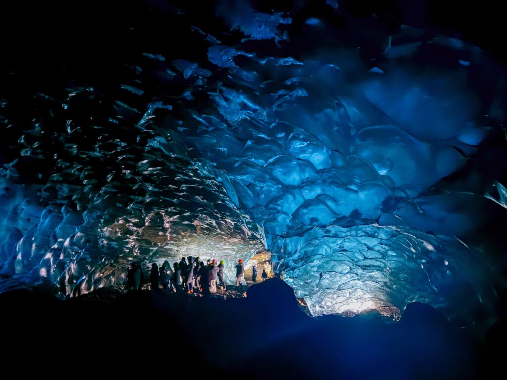 Inside the blue Ice cave